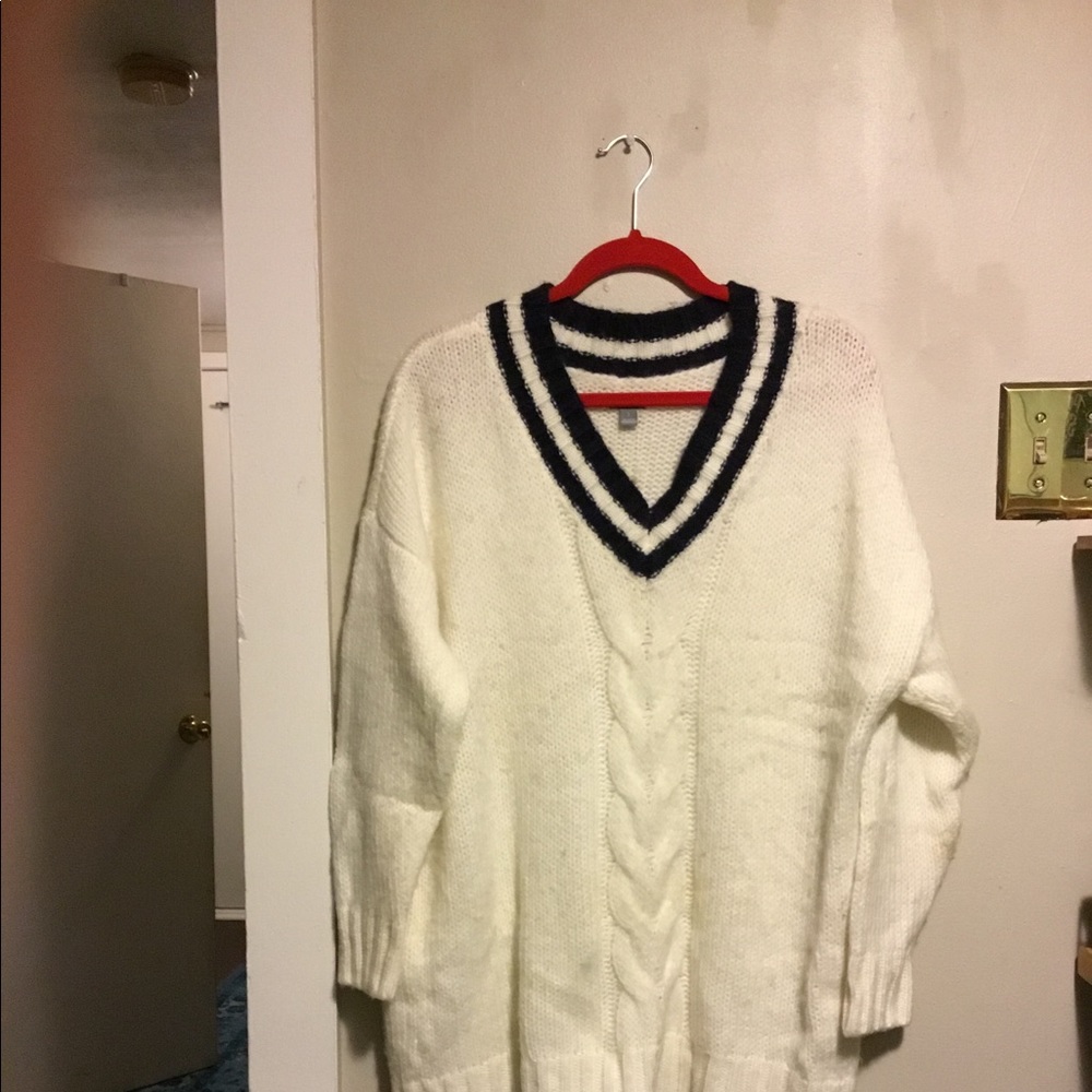 Aerie Oversized V-Neck Cozy Sweater wool blend